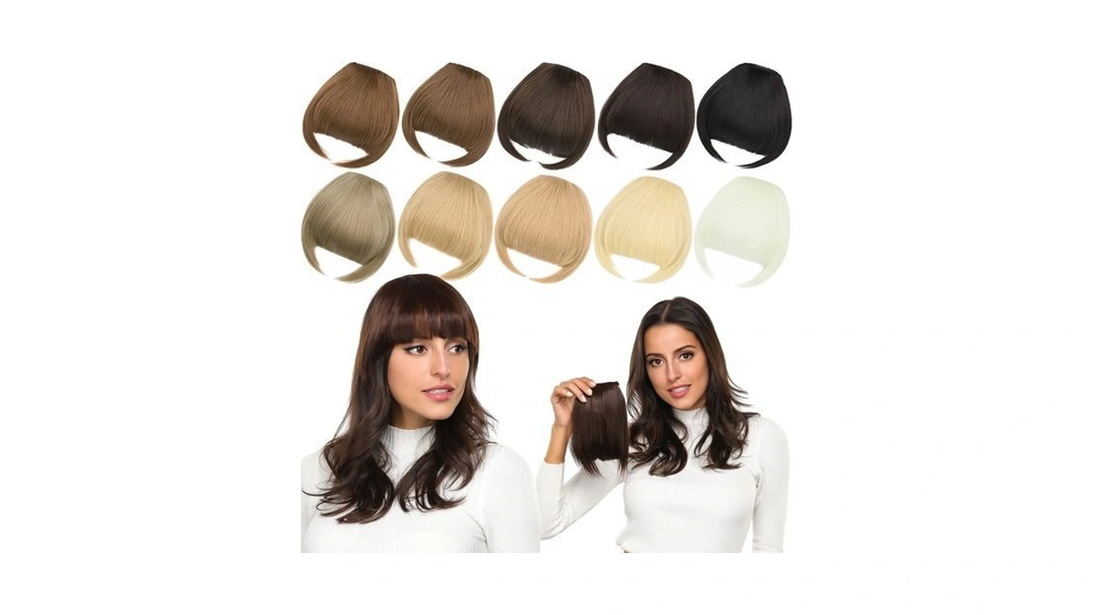 Rose Bud Bangs Hair Clip In Bangs Hair Extensions Synthetic