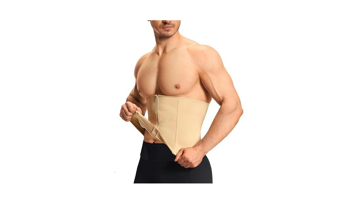 Tailong Waist Trainer For Men Shapewear Beige