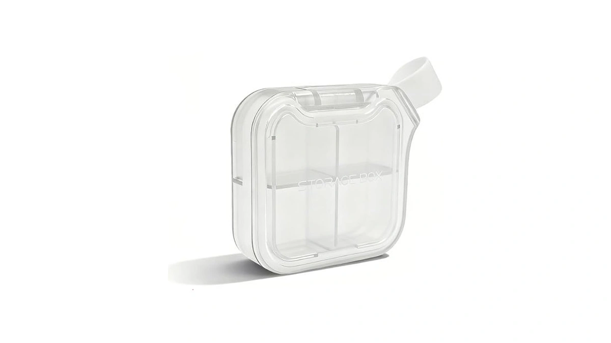 Small Stylish Pill Case, Compact Vitamin Box, Portable Travel Pill