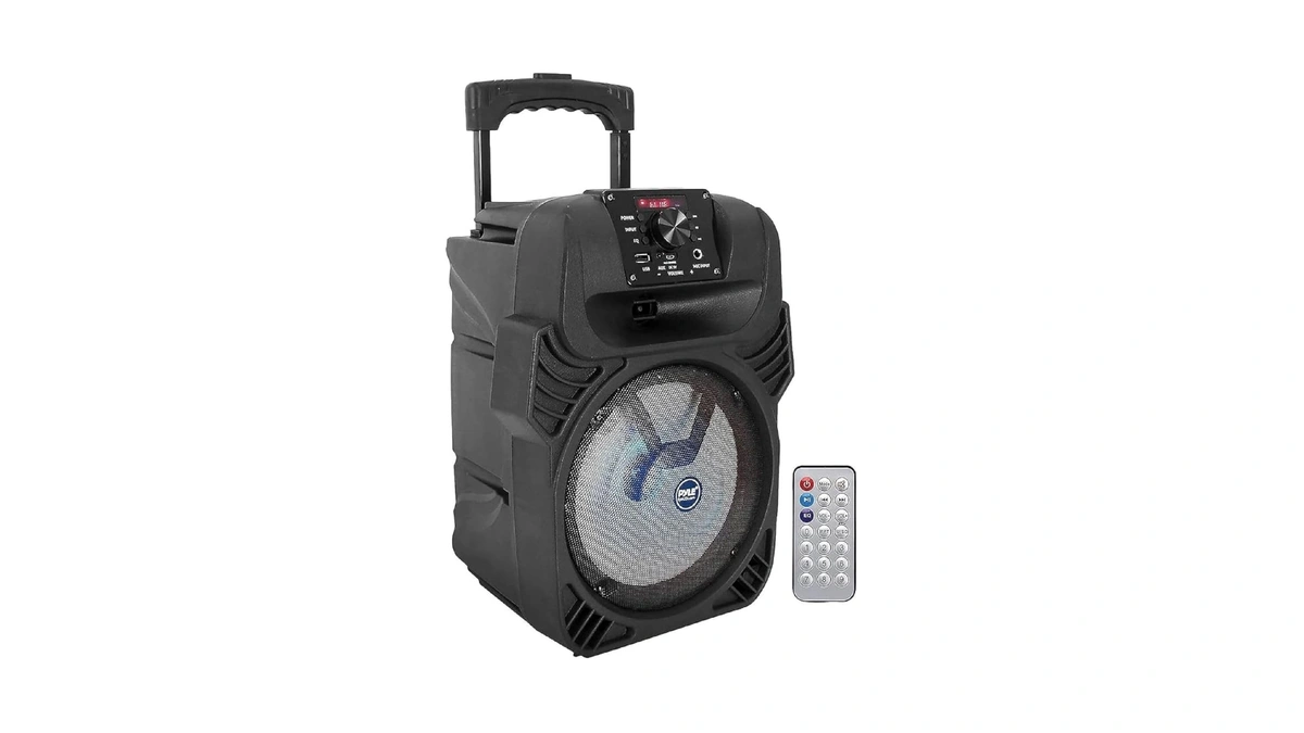Pyle 8" Portable Bluetooth Pa Speaker - 500w Rechargeable Indoor/outdoor