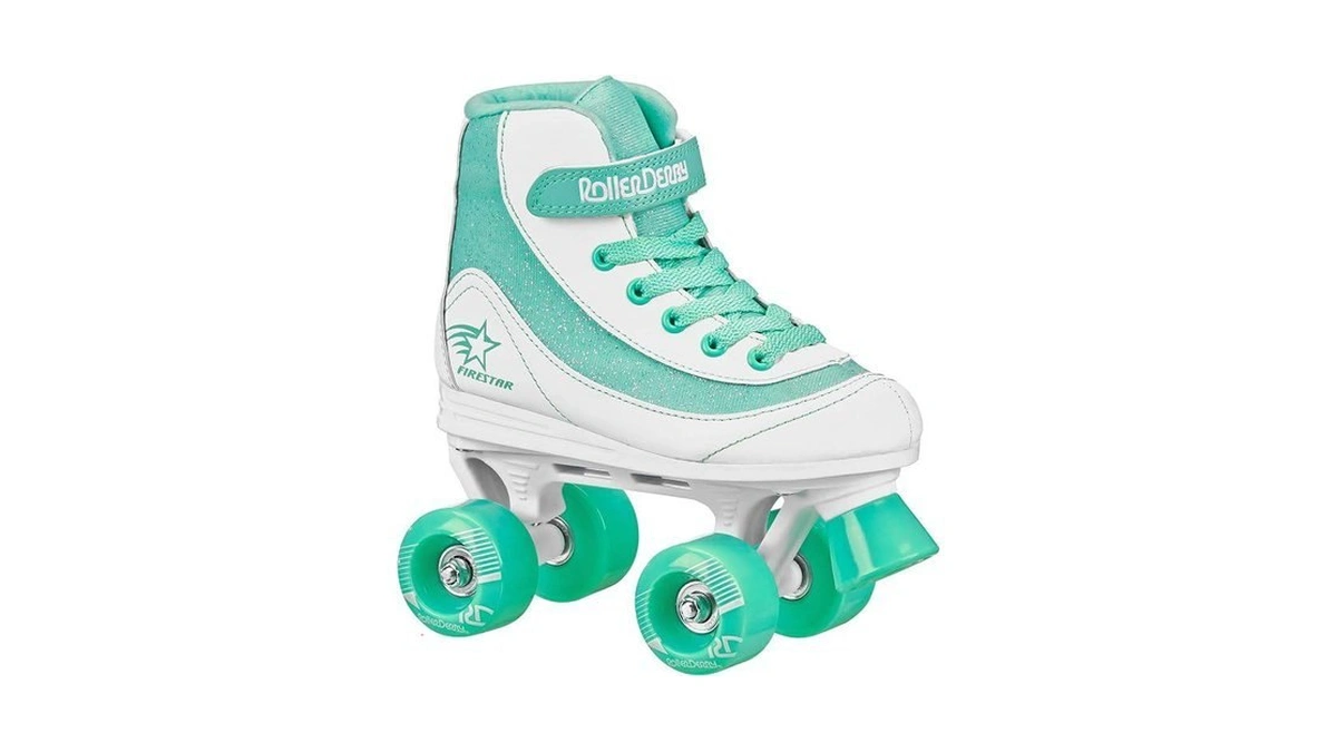 Roller Derby Firestar Youth Girl's Roller Skate White/mint Size 3