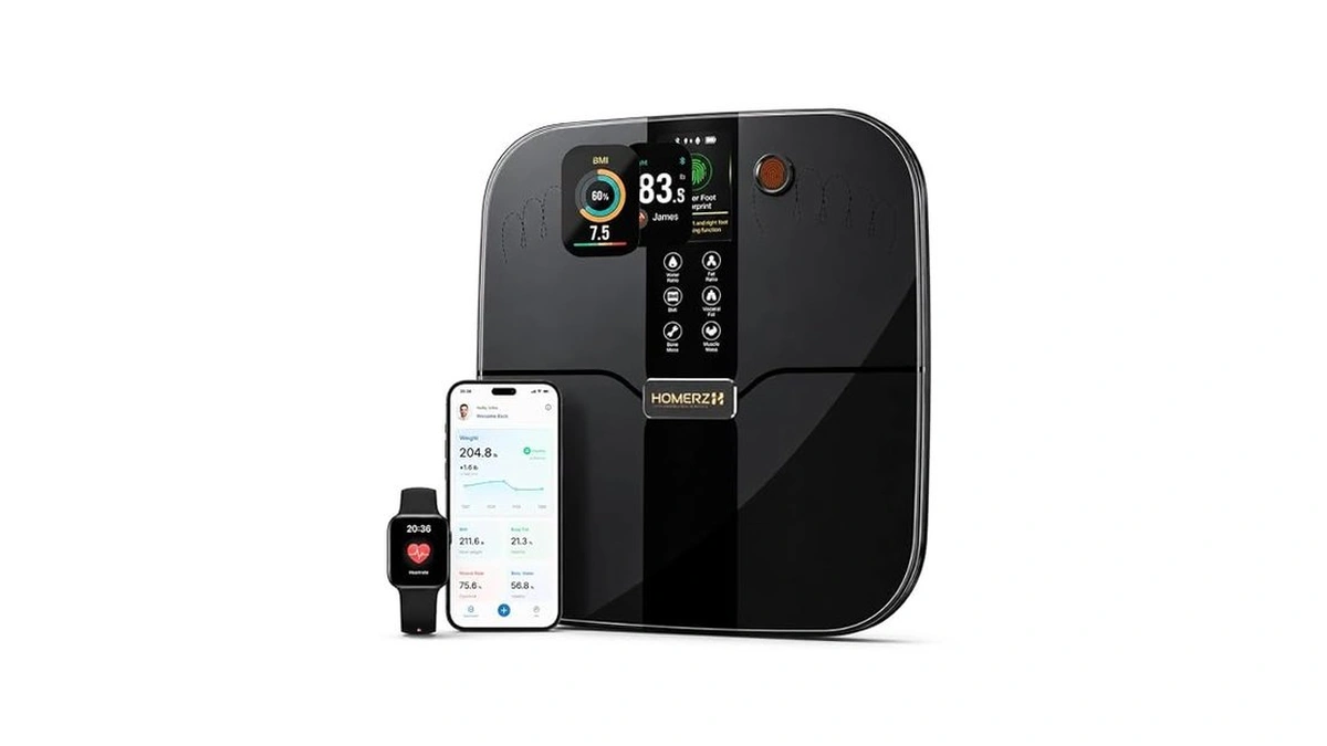 Homerz Smart Scale With Bmi, Body Fat, Muscle Mass, Body