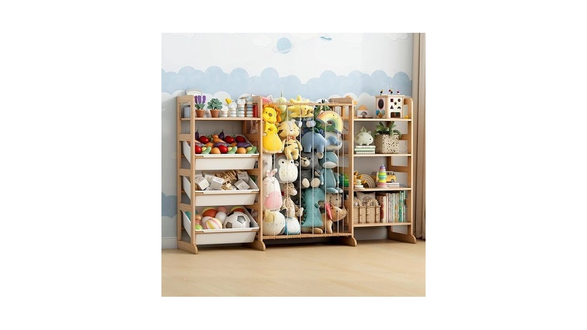 Pipleo 3-in-1 Toy Storage Organizer With Stuffed Animal Storage, 5