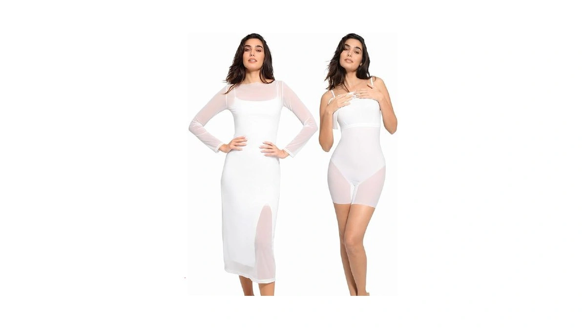 Popilush Mesh Dress For Women And Corset Dresses With Slit
