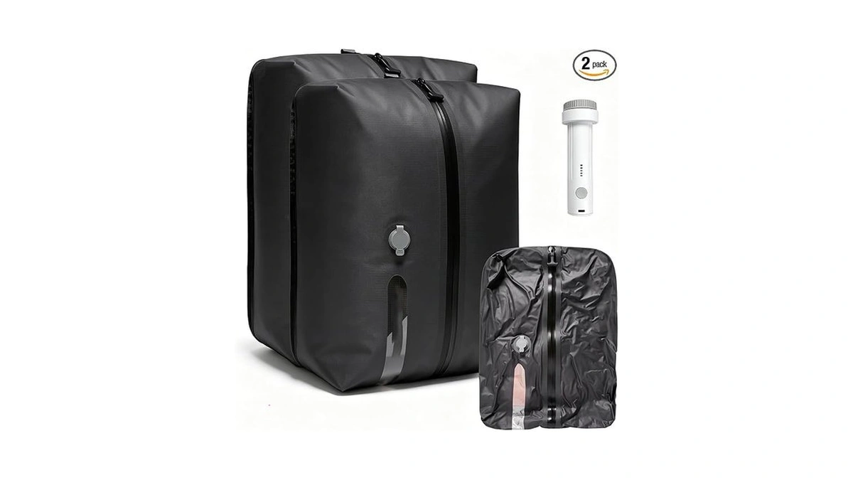 Vacuum Storage Bags With Rechargeable Pump,17.5l Space Saver Compression Bags