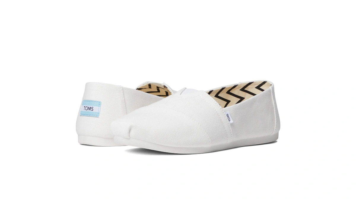 Toms Women's Alpargata Recycled Cotton Canvas Slip On Sneaker White