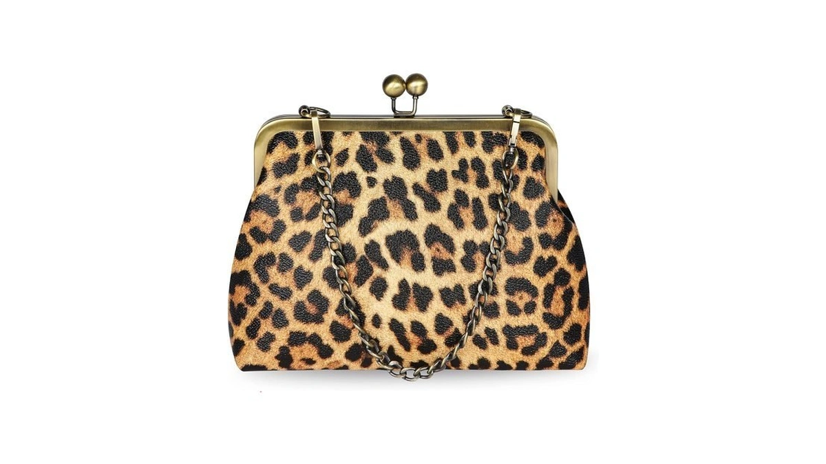Abuyall Women Small Retro Purse Vintage Top Handle Handbag Kiss