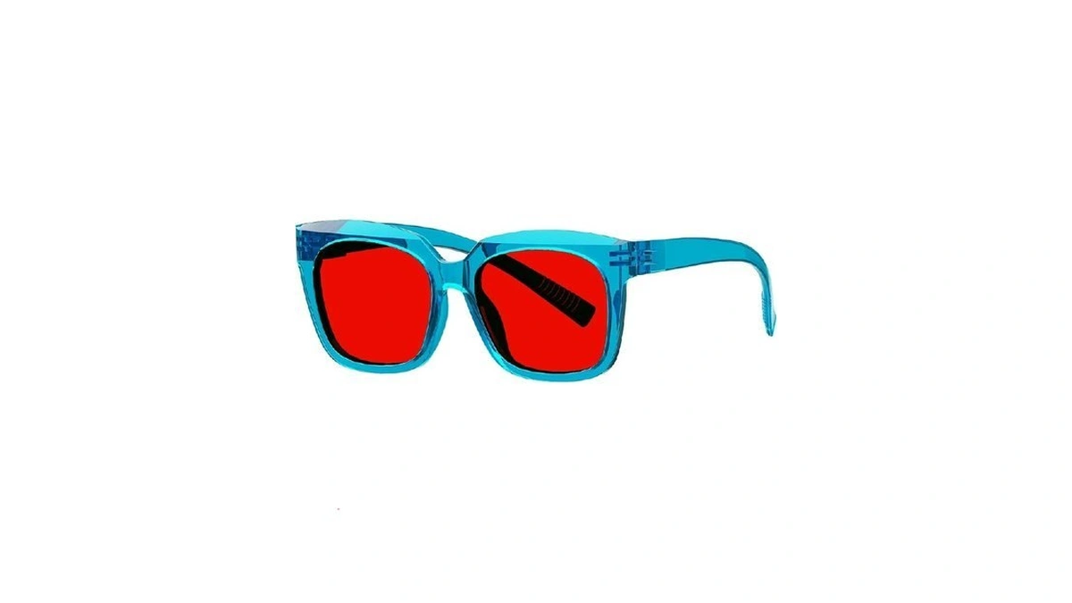 Eyekepper Square Red Lens Blue Light Blocking Glasses For Women,