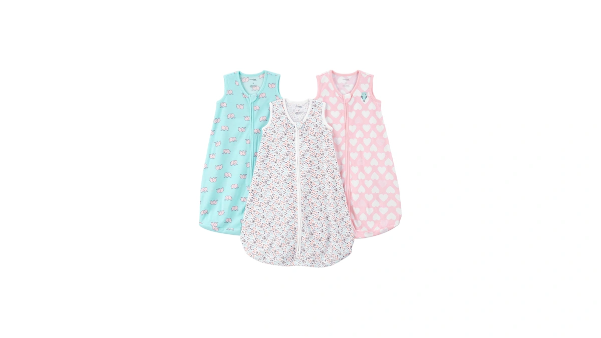 Simple Joys By Carter's Baby Girls' 3-pack Cotton Wearable Blankets,