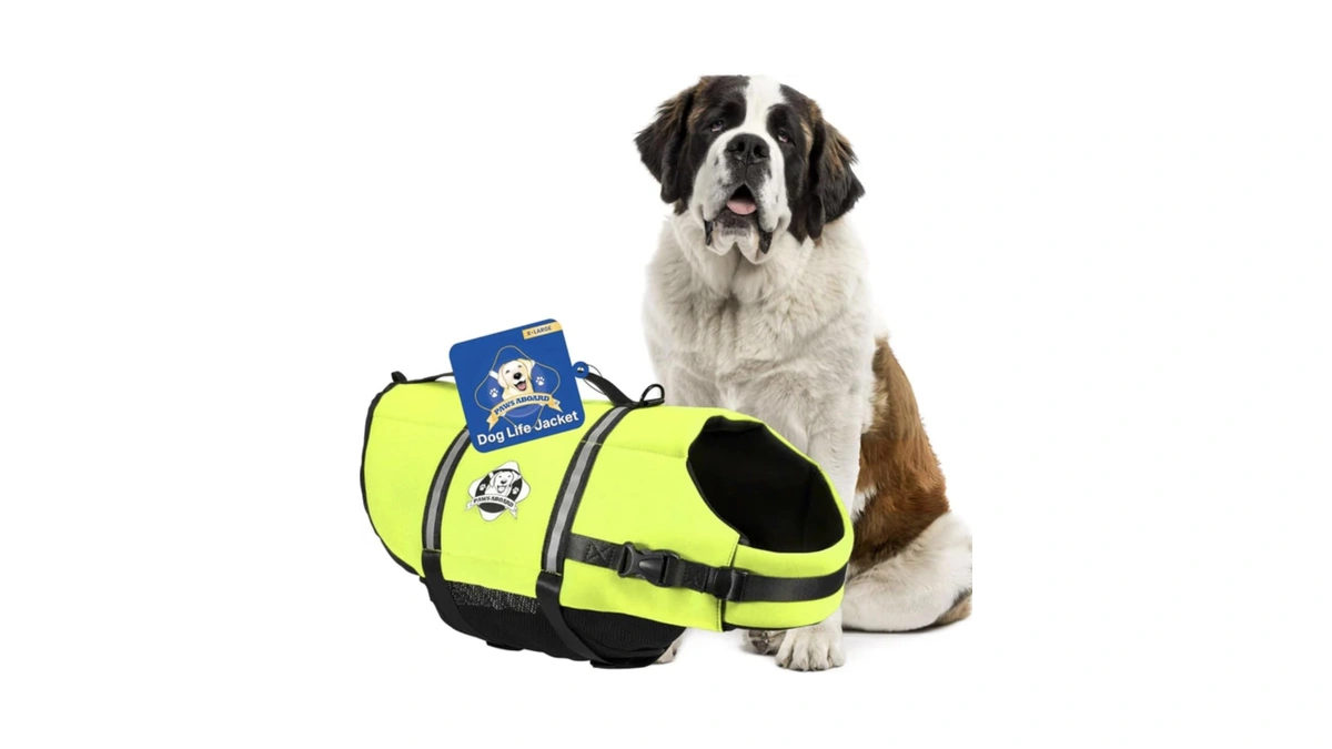 Paws Aboard Dog Life Jacket - Swimming Vest For Dogs,
