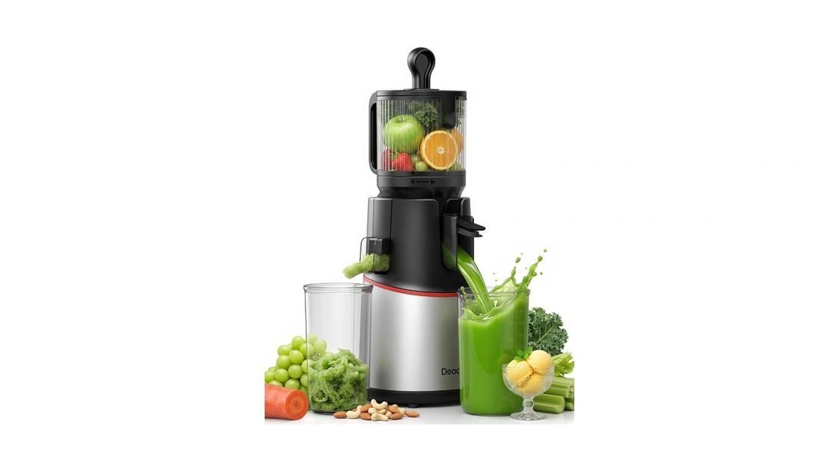 Deodak Cold Press Juicer, 3-in-1 Slow Masticating Juicer Machine
