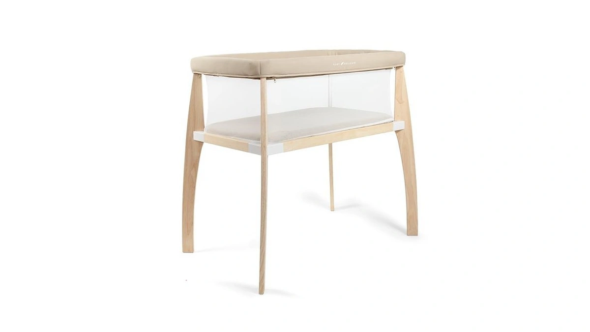 Baby Delight Heirloom Willow Wooden Bassinet, Organic Oat