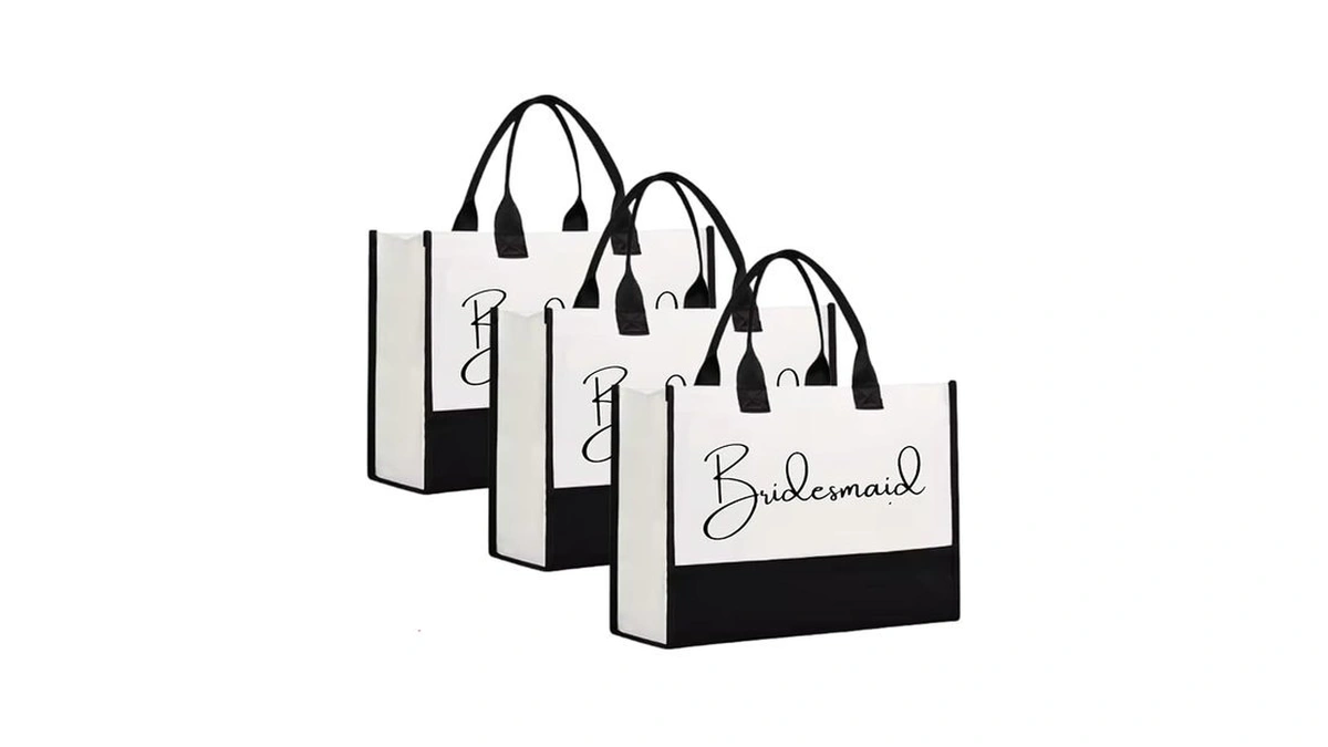 Awkward-af Bridesmaid Tote Bags (set Of 3)..two-toned Gift/party Favor For