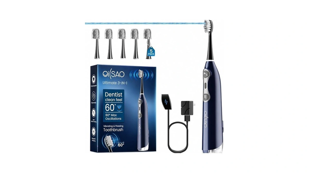 Electric Toothbrush With Water Flosser For Adults, Sonic & Cordless