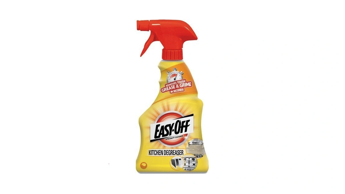 Easy Off Specialty Kitchen Degreaser Cleaner, Clear, Lemon, 16 Fl