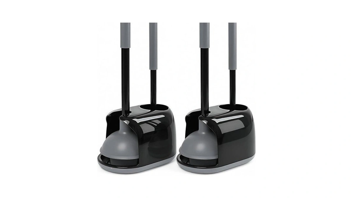 Toilet Bowl Brush And Plunger Set With Toilet Cleaner Brushes