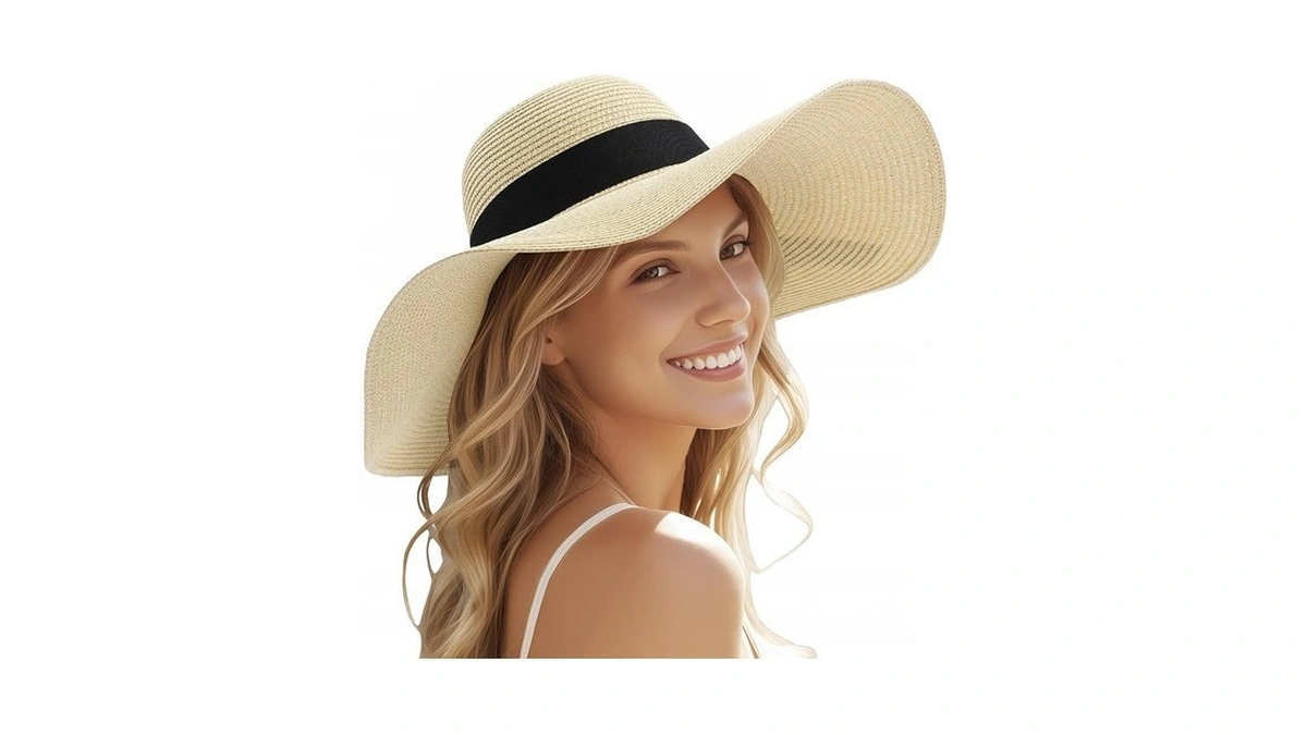 Tavaleu Sun Beach Hats For Women Wide Brim Straw Hats