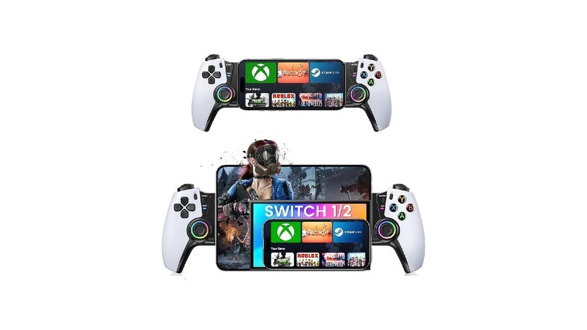Kickdot Wireless Phone Controller For Iphone/android/ipad Mini With Hall Joystick,