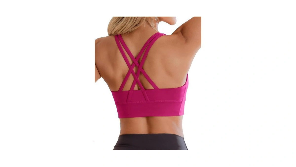 Ama Larsi High Impact Strappy Sports Bra For Women Berry