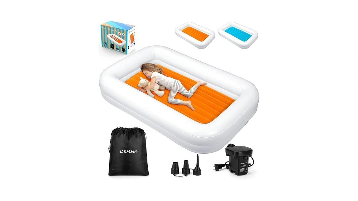 Ushma Toddler Travel Bed [4-side] | Reversible 2 Colors Kids