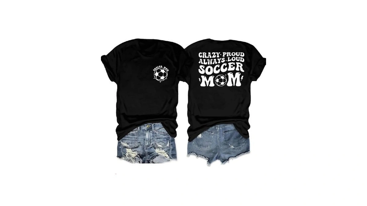 Soccer Mom Shirts Women Soccer Letter Printed Tees Mama Life