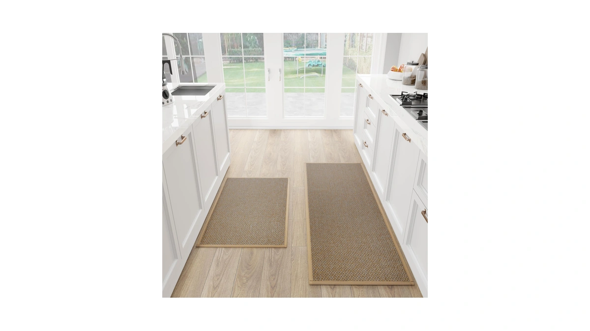 Sumlans Kitchen Mat Set Of 2 Pcs, Cushioned Non Slip