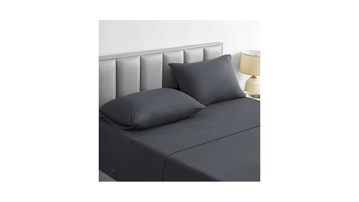 Bysure Jersey Knit Twin Sheets Set 4 Pieces, Stretch Super