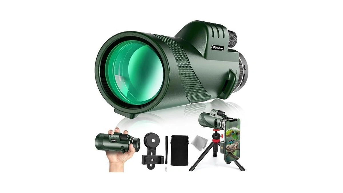 40x60 Hd Monocular Telescope For Adults With Smartphone Adapter Tripod