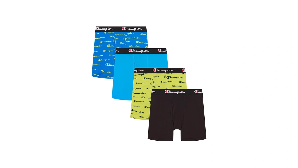 Champion Boys' Everyday Active Lightweight Stretch Boxer Briefs