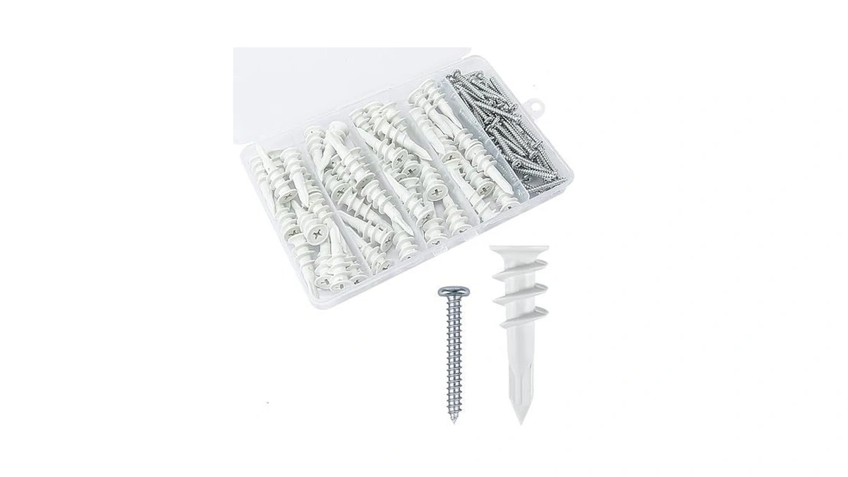 100pcs Self Drilling Drywall Anchors And Screws Kit,heavy Duty #8