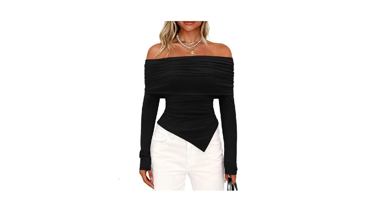 Prettygarden Women's Off The Shoulder Tops Spring Fashion 2026 Long