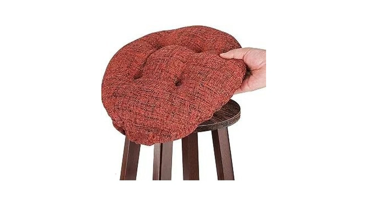 Sinosso Modern Bar Stool Cushion Dia.14, Fashion Interweaving Design Anti-skid