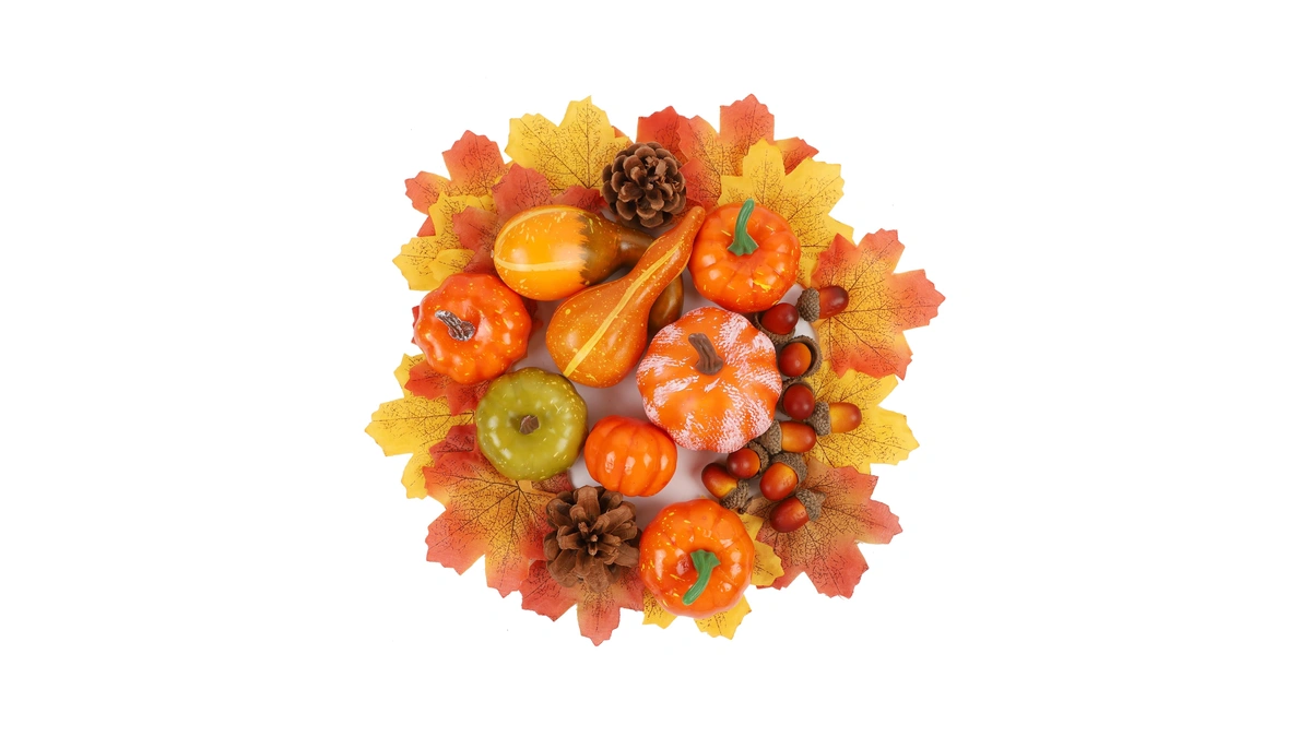 Winemana Fall Decorations For Home Mini Pumpkins Gourds & Leaves