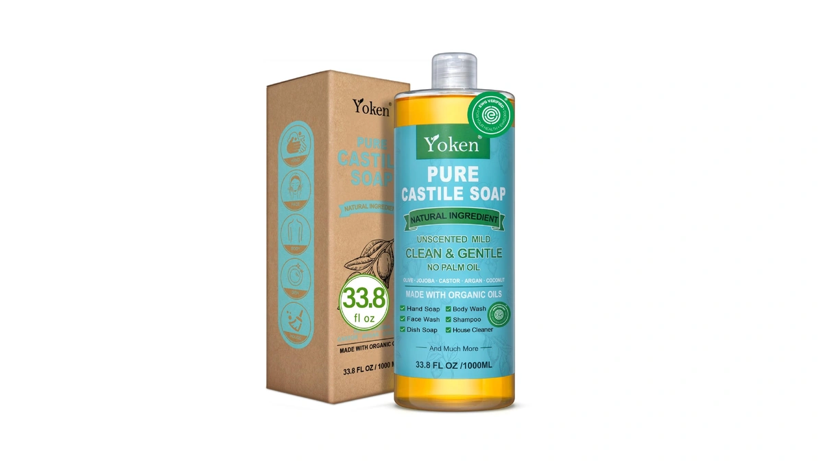 Amazon : Yoken Pure Castile Liquid Soap 33.8 Oz U