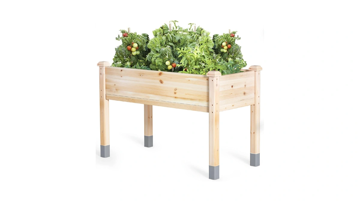 Mixc 331 Lb Capacity Wooden Raised Garden Bed With Legs,