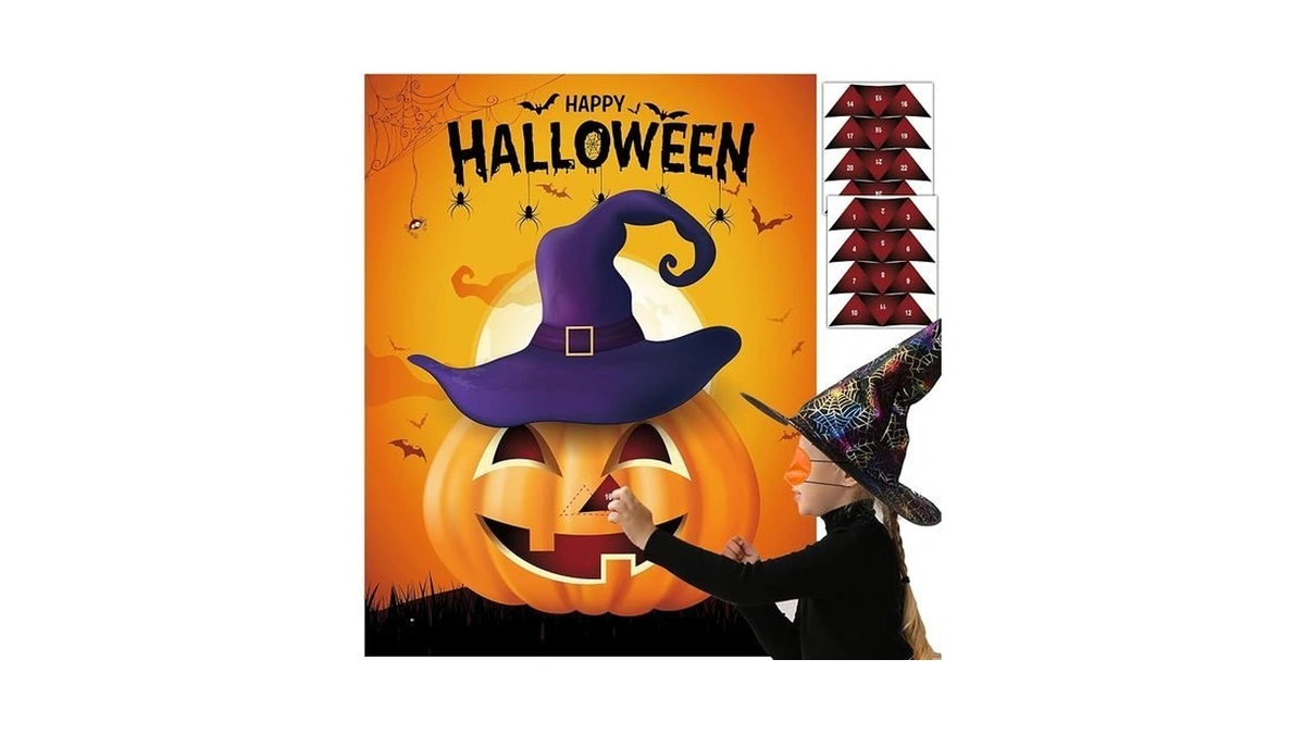 Halloween Games For Kids Party Pin The Nose On The