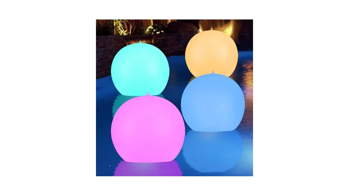 Geediar 4 Pack Solar Floating Pool Lights Inflatable Waterproof Ip68,