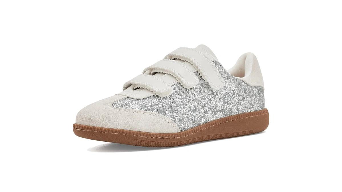 Steve Madden Women's Momentum Sneaker, Multi Glitter, 9