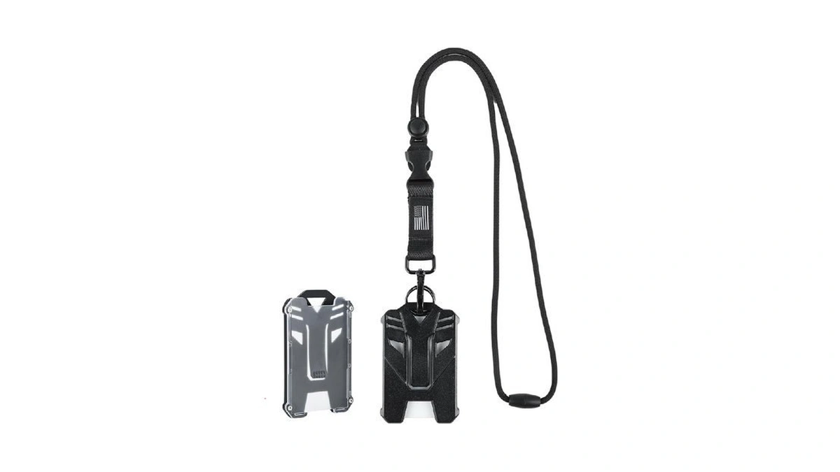 Daygos Hard Plastic Badge Holder With Breakaway Lanyard, Holds 1