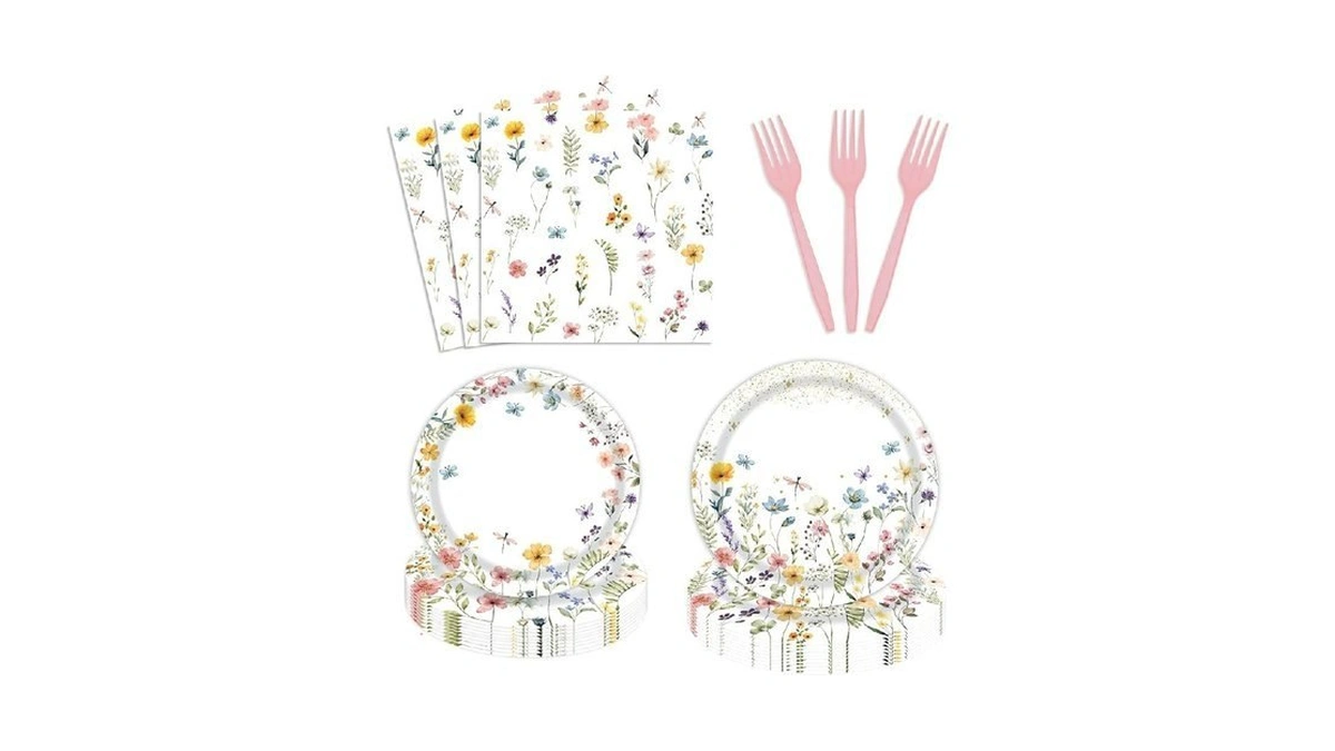 Wildflower Birthday Bridal Baby Shower Tableware Party Decorations
