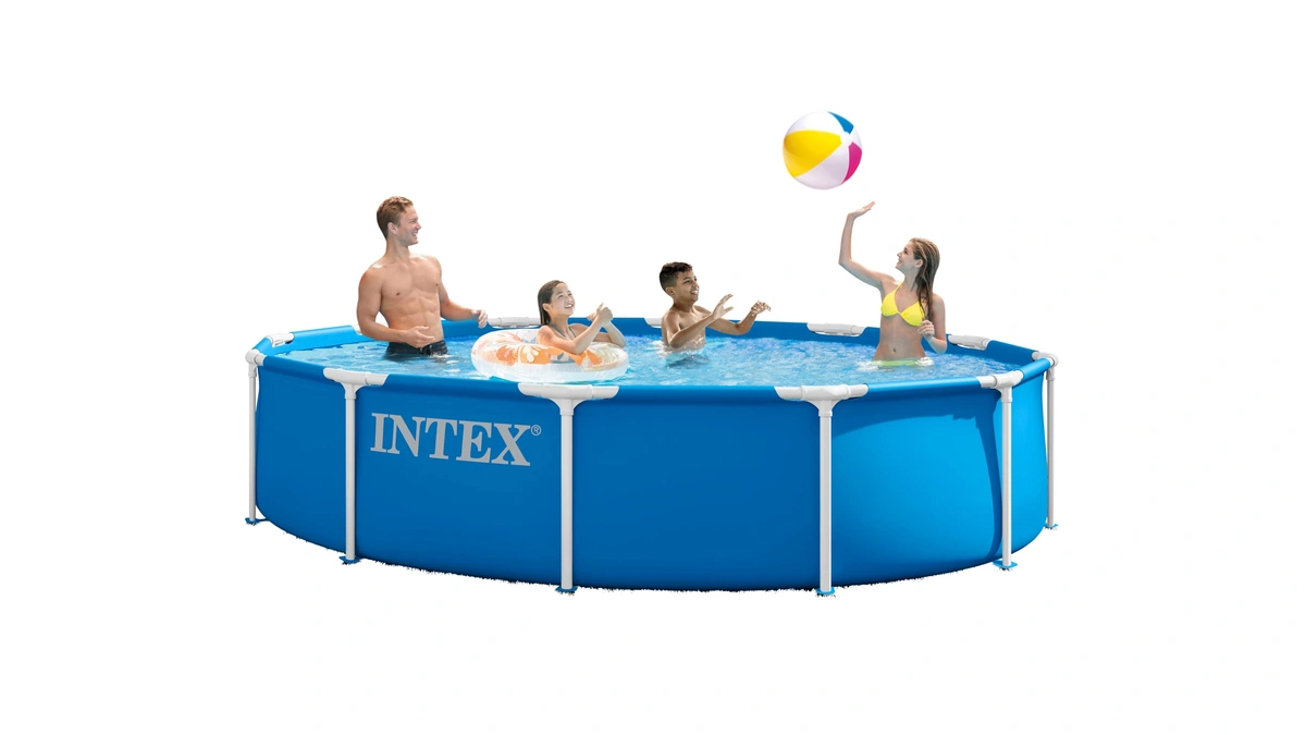 Intex 28210ep 12ft X 30in Metal Frame Above Ground Swimming