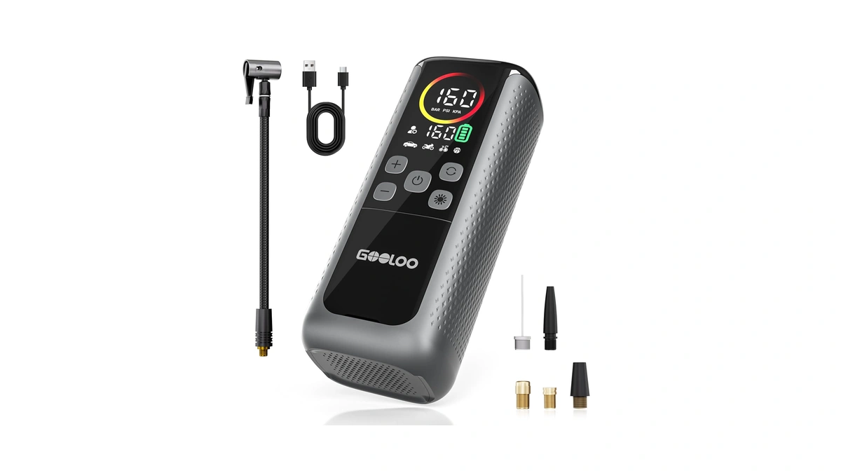 Gooloo Gt160 Dual Heavy-duty Tire Inflator Portable Air Compressor