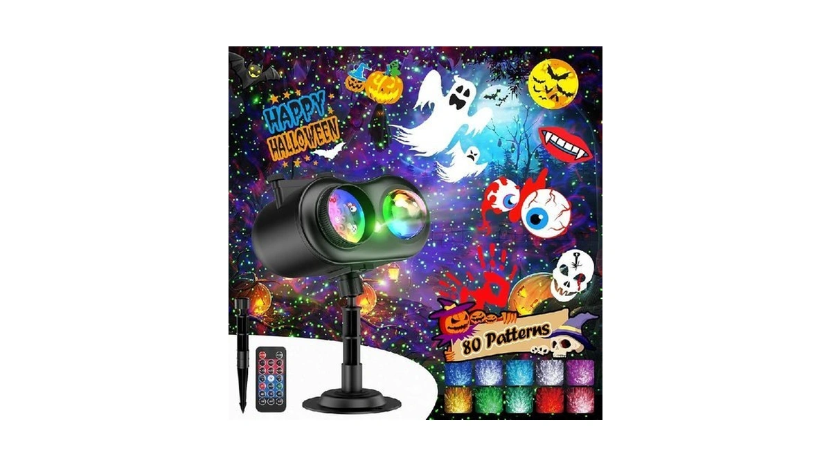 3-in-1 Halloween Projector Lights Outdoor, Anysun Brighter 80 Hd Patterns