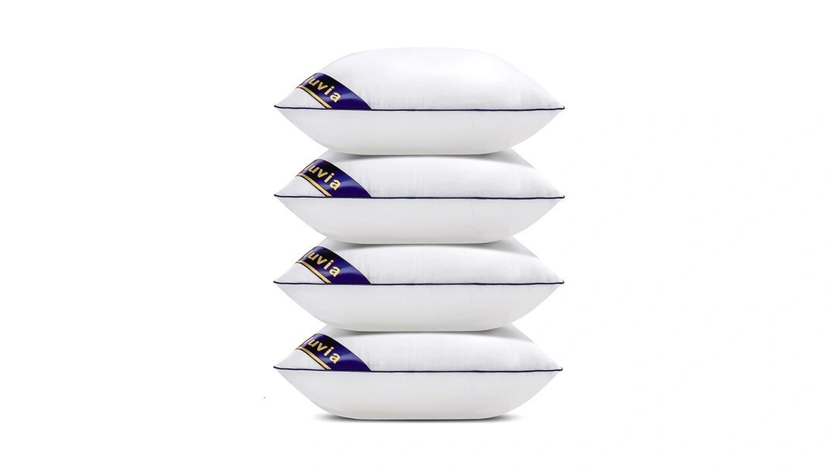 Siluvia 22x22 Down Alternative Pillow Insert 4 Pack, 100% Cotton