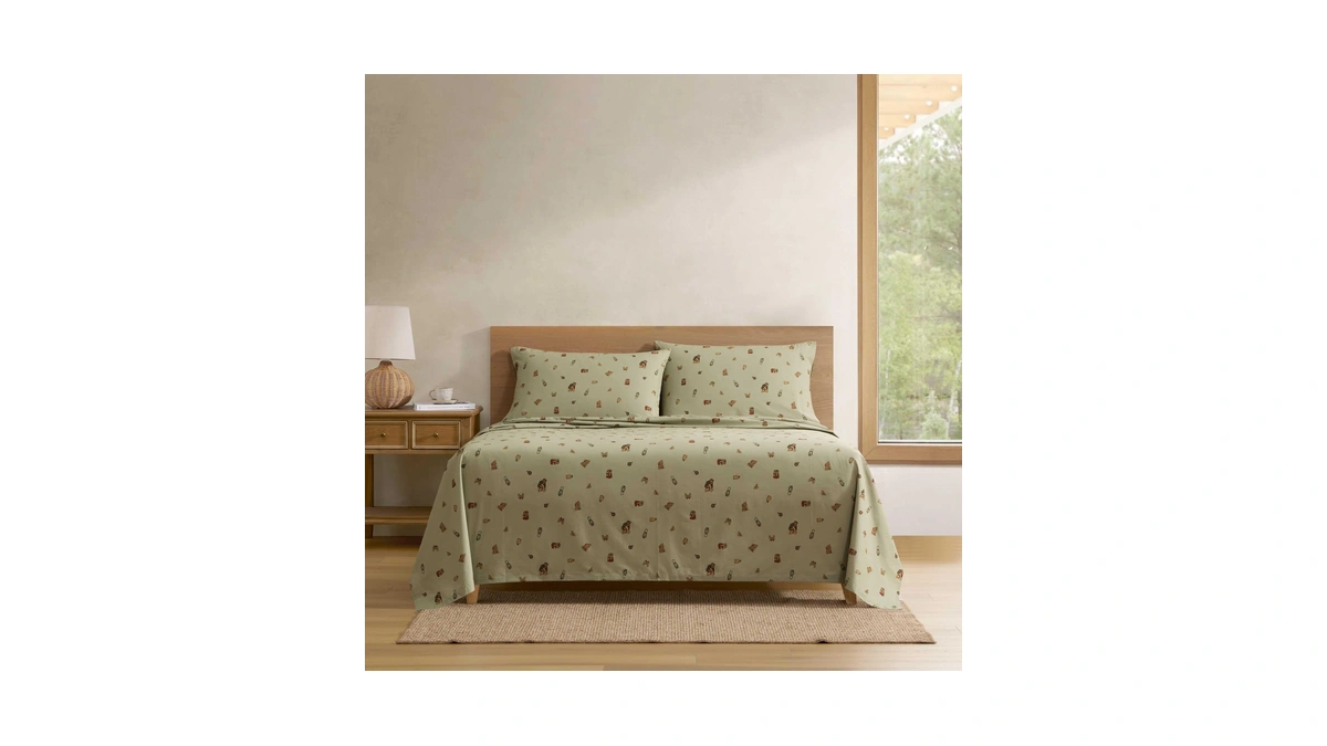 Eddie Bauer - King Size Sheet Set, Cotton Percale Bedding