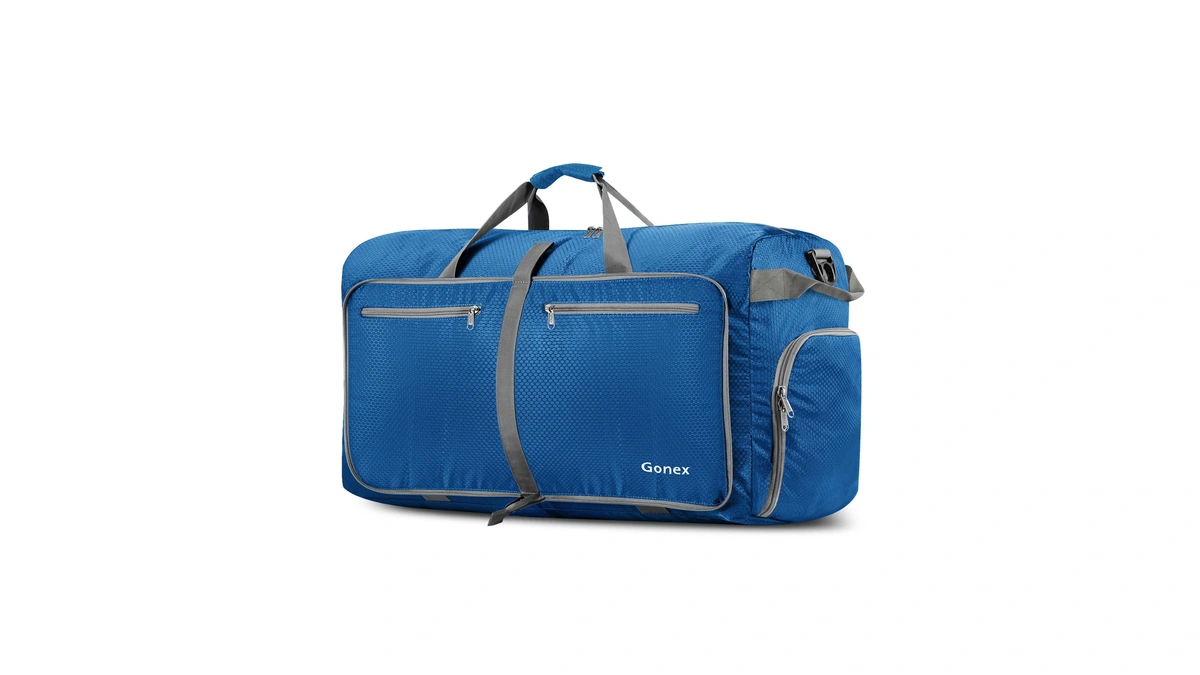 Gonex Foldable Travel Duffle Bag, Lightweight With Shoe Compartment