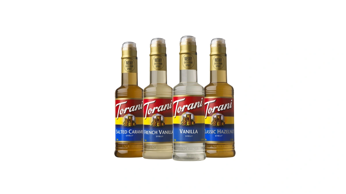 Torani Flavored Drink Syrup Café Variety Pack, Vanilla, Salted Caramel,