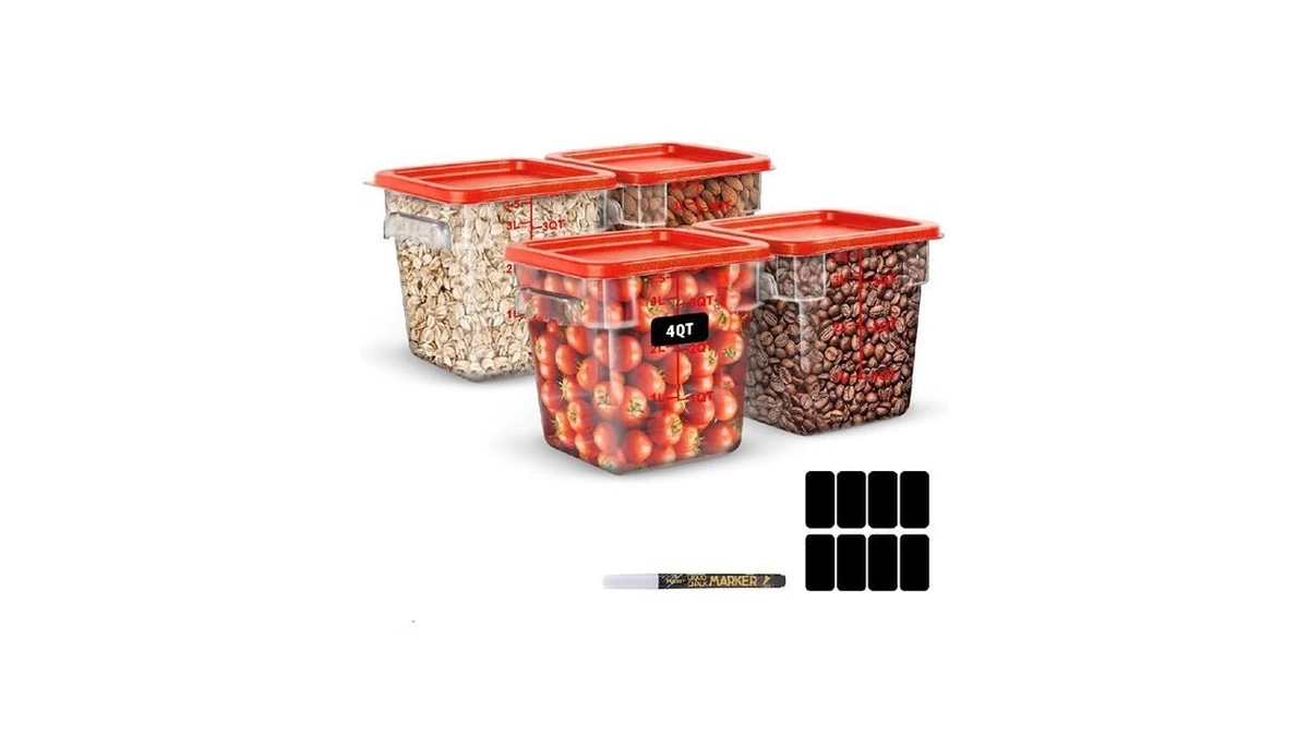 4qt Nsf Food Storage Containers With Lid - 4pcs Food