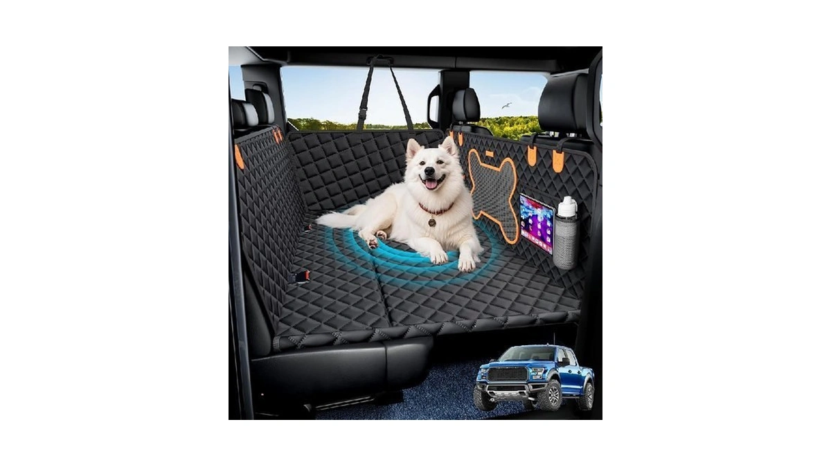 Geotick Truck Dog Seat Cover For Back Seat, Hard Bottom