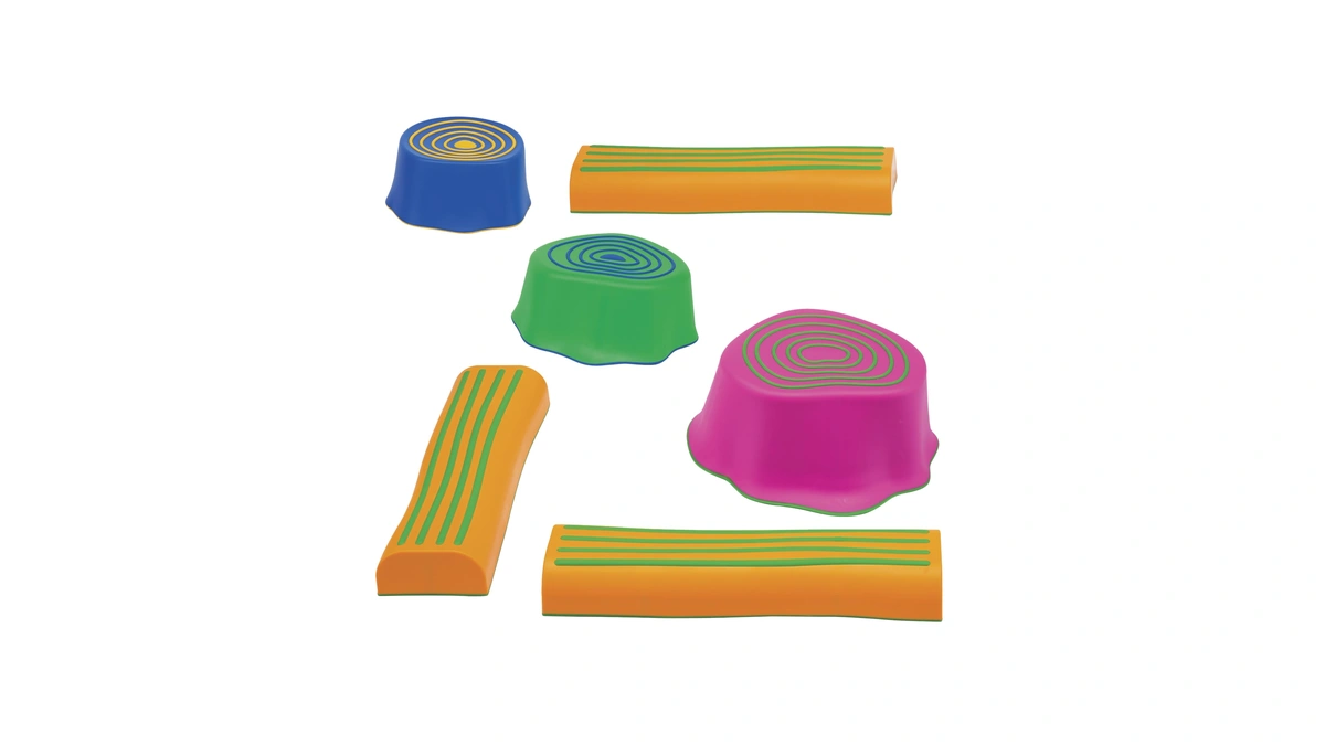 Edxeducation Step-a-trail - 6 Piece Backyard Obstacle Course For Kids